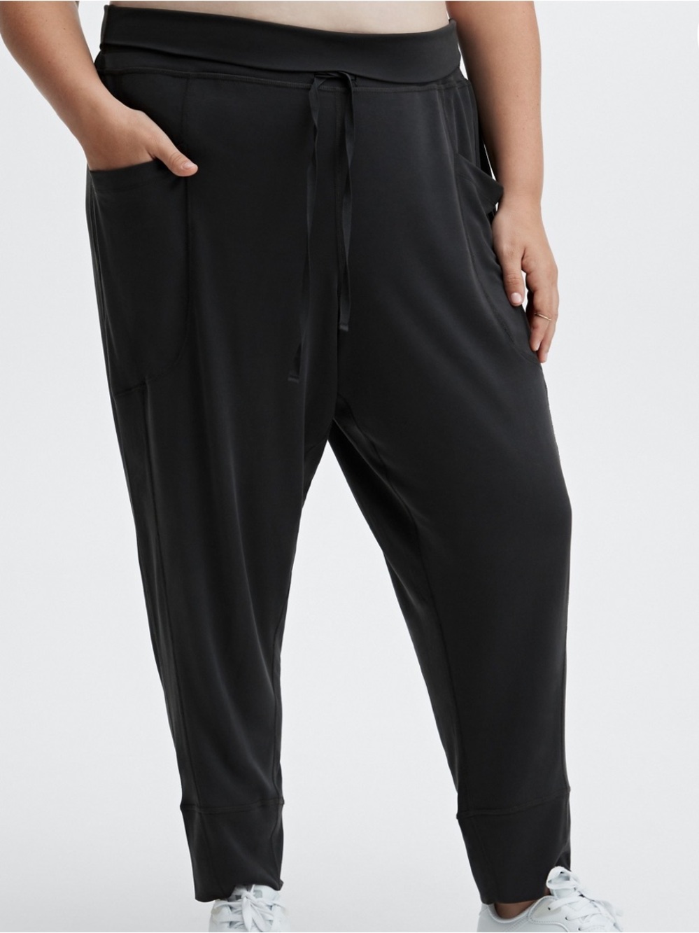 Fabletics Sleek Knit Drawstring Pant women black 2X activewear sporty fresh gym